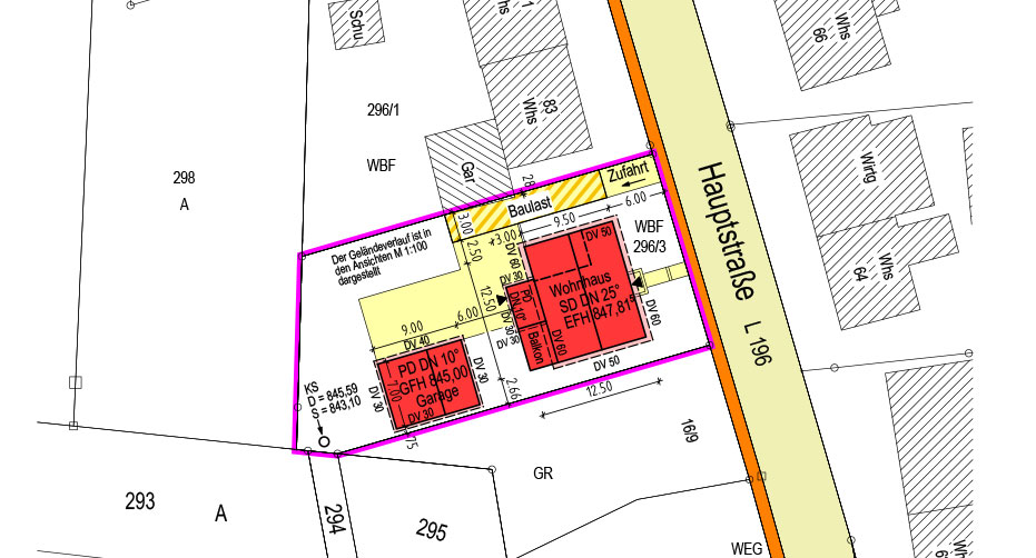 Lageplan planung